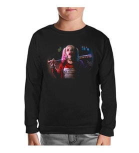 Suicide Squad - Daddy's Mons Siyah Çocuk Sweatshirt