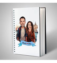 Sevgiliye Hediye Kişiye Özel Güzel İstanbul ve Aşkımız Karikatürlü Defter