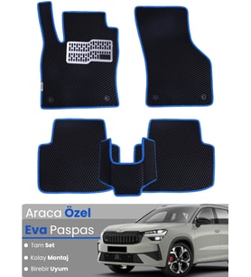 SKODA KODİAQ (2024-2025) Uyumlu EVA Paspas Tam Set–Oto Paspas,Araca Özel,Kolay Montaj
