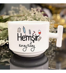 Hemşir Temalı T Kulp Nescafe Fincanı