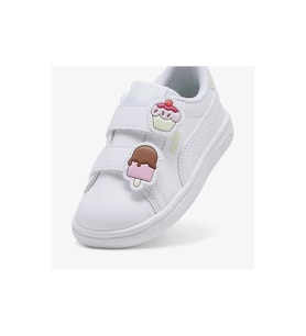PUMA SMASH 3.0 BADGES BEBEK SPOR AYAKKABI BEYAZ LİLA