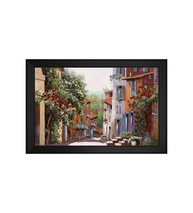 Manzara Temalı Kanvas Tablo 50 x 70 cm Siyah Çerçeve