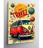 Kanvas Tablo Volkswagen Gezi Posteri