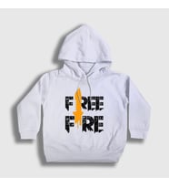 Presmono Unisex Çocuk Beyaz Knife V2 Free Fire Kapüşonlu Sweatshirt 233080tt (Beyaz)