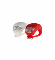 Bisiklet Fener Seti 2li Silikon LED Işık 3 Mod Su Geçirmez Beyaz Kırmızı