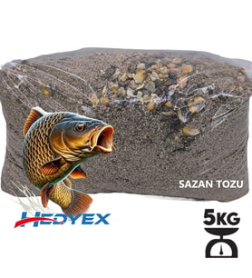 Hedyex 5Kg Sazan Tozu Yüksek Proteinli Özel Katkılı Sazan Alabalık Avı Toz Yem