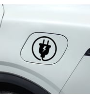 Elektirikli Araç Uyarı Sarj Logosu Araba Sticker Etiket 14CM Siyah Renk