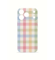 iPhone 17 Pro Vorian İnce Kamera Korumalı Mika Kılıf Pastel Gingham