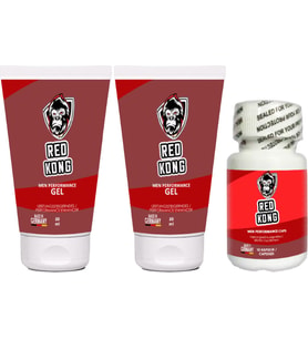 Red Kong Gel 2 Adet 50 ml Sert Performansınıza Jel + Red Kong 10 Lu Kaps Yüksek Güç