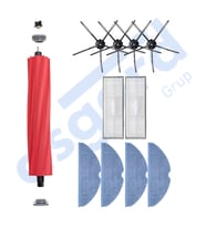 ROBOROCK S7 ( PLUS- MAXV-MAXV ULTRA- PRO ULTRA ) UYUMLU 1 Ana Fırça 4 Yan Fırça 2 Filtre 4 Mop PKT-iasgf0000726