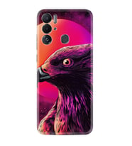 Tecno Pova Neo Kılıf Silikon Desen Özel Seri Red Eagle 1752