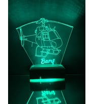 Çocuklara Özel Hediye 3D Helikopter Led Masaüstü ve Gece Lambası