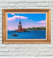 Altın Varaklı Paspartulu Çerçeveli Tablo sd651