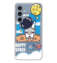 Samsung Galaxy S23 FE Uyumlu Astronot Desenli Şeffaf Telefon Kılıfı