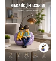 Northcity Okuyan Çift Masa Lambası Romantik LED Aydınlatma Dekoratif - Northcity