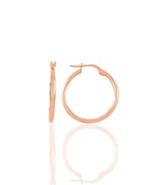 Söğütlü Silver Gümüş rose 23 mm şarnel halka küpe
