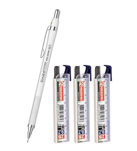 Scrikss Simo R&D Japan Uçlu Kalem Beyaz 0.7 1 Adet ve Mikro 0,7 Versatil Kalem Uçu Siyah 3 Paket 