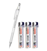Scrikss Simo R&D Japan Uçlu Kalem Beyaz 0.7 1 Adet ve Mikro 0,7 Versatil Kalem Uçu Siyah 3 Paket 