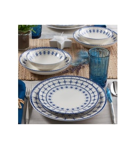 Güral Porselen Camelia 24 Parça 6 Kişilik Bone Yemek Takımı - 1614
