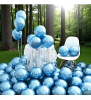 25 ADET AÇIK MAVİ KROM BALON PARLAK METALİK KROM AÇIK MAVİ BALON HELYUM GAZINA UÇAN BALONA UYGUNDUR