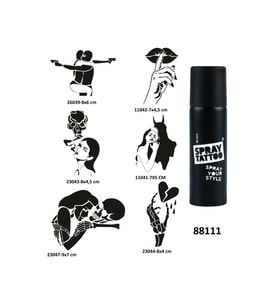 Çılgın Aşklar Spray Tattoo Geçici Dövme Yapma Seti Sprey Dövme Kiti