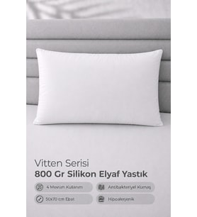 Vitten Serisi Silikon Elyaf Dolgu Yastık 800 Gr 1 Adet