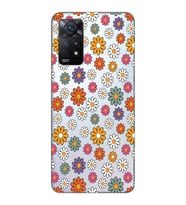 Redmi Note 11 Pro Uyumlu Çiçek Desenli Şeffaf Telefon Kılıfı