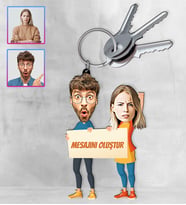 Kişiye Özel Karikatür Tasarım Anahtarlık 97219