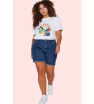 Kadın Denim Yüksek Bel Skinny Şort Düz Desen Günlük Kombinler Hafta Sonu Dayanıklı Malzeme (Mavi)