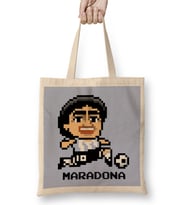 Diego Maradona Pixel Character Bez Çanta Uzun Saplı