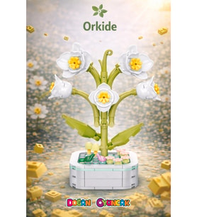 Mikro Blok Orkide Çiçek Lego - Lego Setleri Mini Lego - Çiçek Lego - Blossom Çiçek Lego