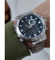 Naviforce Erkek Kol Saati Çift Kordonlu Dijital & Analog 2100 (Gümüş)