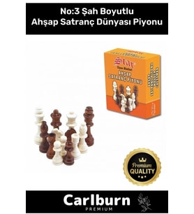 Özel Üretim Eksik Takımı Tamamlama Uyumlu Şah Boyu No: 3 Ahşap Satranç Dünyası Piyonu