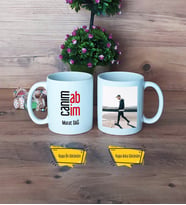 Abiye Hediye Kupa Bardak Beyaz Fotoğraflı Abiye Doğum Günü Hediyesi