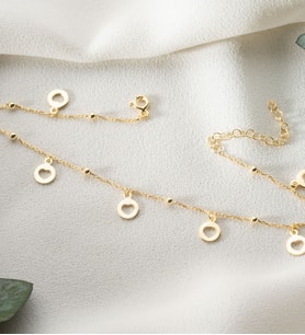 925 Ayar Gümüş Gold Figürlü Halhal