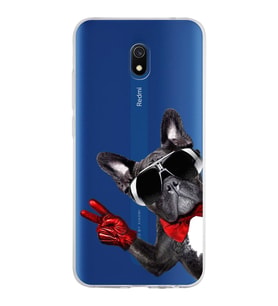PrintiFy Xiaomi Redmi 8A ile Uyumlu 1mm Slim Fit Köpek 2 050e Baskılı Şeffaf  Kılıf