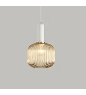 Rsylight Rustik Dekoratif Metal Modern Beyaz Opal Bal Camlı Tekli  Avize