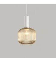 Rsylight Rustik Dekoratif Metal Modern Beyaz Opal Bal Camlı Tekli  Avize