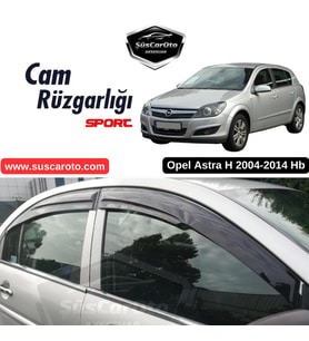 Opel Astra H 2004-2014 Hb Uyumlu Mugen Cam Rüzgarlığı Seti Piano Black 4'lü İthal