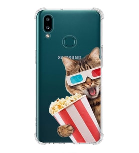 PrintiFy Samsung Galaxy A10s Uyumlu Kedi 1 Baskılı Şeffaf Köşe Korumalı Antişok Kılıf