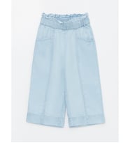 LCW Kids İndigo Beli Lastikli Kız Çocuk Jean Pantolon