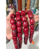 Mercan Doğal Taş Parlak Kırmızı Silindir 25x25mm Dizi