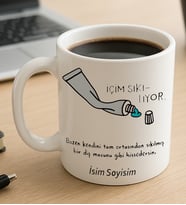 Komik - Esprili Kupa Bardak İçim Sıkılıyor Yazılı Komik Kupa Bardak