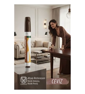 Ceviz Renk Mobilya Rötüş Kalemi - Ahşap Çizik Giderici & Restorasyon Kalemi (Ceviz/Walnut)