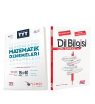 Limit Yayınları TYT Matematik 15x40 Denemeleri ve AKM Dil Bilgisi Soru Bankası Seti 2 Kitap