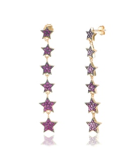 EMILIANO JEWELLERY 925 AYAR GÜMÜŞ SIRALI YILDIZ KÜPE