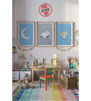 UV Baskılı Çocuk Odası 3'lü Ahşap MDF Tablo Seti - V23