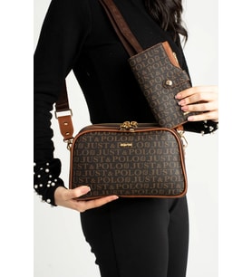 Kadın Orta Boy Baskılı Şık Omuz Çantası Ve Cüzdanı Kombin Shopper K232053MH (STD)