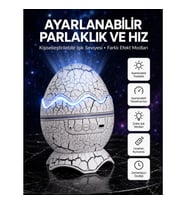 Mey İthalat® Dinozor Yumurtası Tasarımlı Projektörlü Gece Lambası