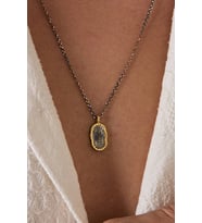 14 K Gold Kaplama 925 Ayar Gümüş Anubis Kolye